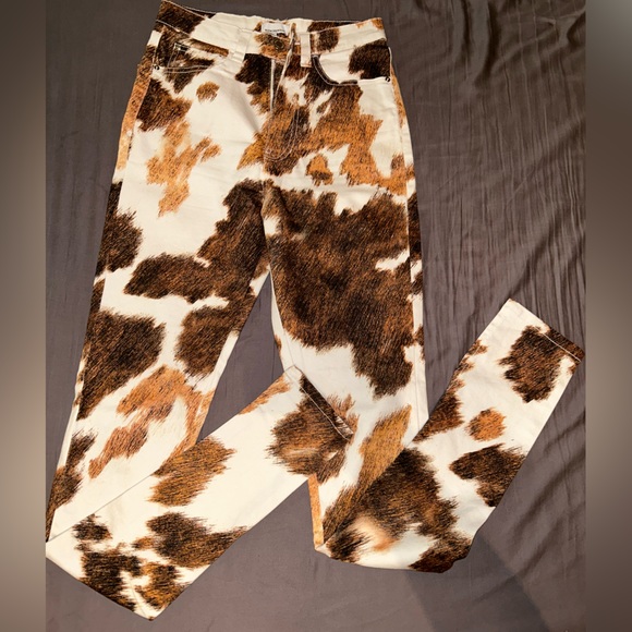 WEWOREWHAT cow print jeans - Picture 5 of 5